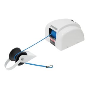 Elektrische Ankerwinde für Boote mit Fernbedienung, Marine Salzwasser, 45 lbs, 30m, 12V, Weiß, für Anker bis 20kg