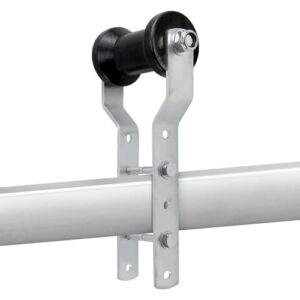 Verstellbare Kielrolle mit Paneelhalterung, Montage-Zungenhalterung, 12.7 cm breit, schwarzes Gummi, kompatibel mit 7.6 cm breitem Anhänger-Zungenrahmen