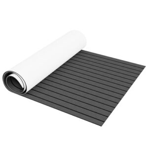 Selbstklebender EVA-Bodenbelag für Boote und Yachten, dunkelgrauer Deckbelag mit Matt-Effekt, 240x90 cm