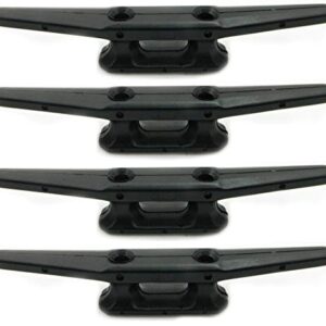 Festmacherklampe aus Nylon mit vier Klampen in Schwarz, 220 mm lang, für Bootssport und Schifffahrt geeignet