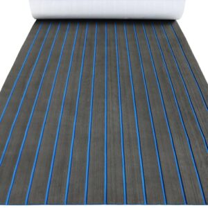 EVA Schaum Boot Bodenbelag Marine rutschfeste Matte 240x112cm Selbstklebend Teakholzimitat Deck Teppich fuer Boote Schiffsdecks Yachtboden Schwimmbad Motorboot Schnellboot Kajak