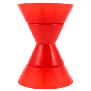 Robuster Bootsanhänger Kielrollen 4 Zoll Rot aus korrosionsbeständigem Material für den Einsatz bei Boot und Yacht, Stoßfestigkeit und Lastfähigkeit