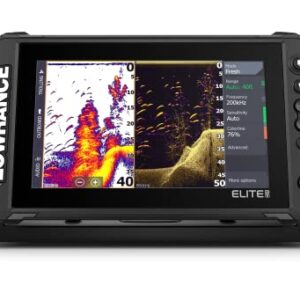 Lowrance Elite FS 9 Fischfinder (ohne Wandler) mit vorinstallierten C-MAP Konturendiagrammen. Hochauflösendes, kabelloses Display mit 9-Zoll-Multi-Touch-Bildschirm und Unterstützung für Active Imaging 3-in-1-Sonar, CHIRP, SideScan und DownScan.