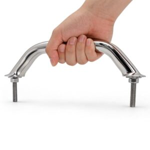 Marine Griff, starker Edelstahl Handlauf für Boote, ovaler Schienengriff mit sicheren Halt, widerstandsfähig gegen Rostbildung und Korrosion