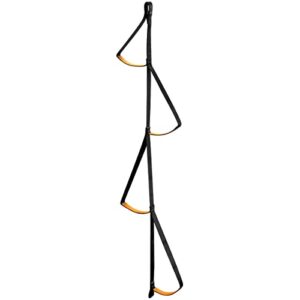 PETZL Trittleiter LOOPING mit vier Stufen aus Nylon, schwarz/gelb für Klettern und Abseilen