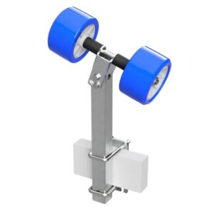 Pendelrollen für Bootstrailer - 2er Set aus hochwertigem TPU mit Kunststofffelge und Zink-Thermodiffusion, ideal für Meerwasser, inkl. Befestigungsmaterial