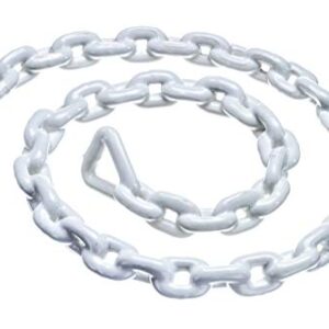 PVC-beschichteter Anchor Lead Chain in Weiß für Boote bis 27 Fuß, ergonomische Kette für optimale Sicherheit