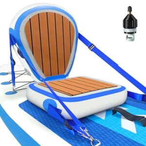 Aufblasbarer Kajaksitz mit Netzbeutel und Rückenstütze, Komfortabel und stabil für Wasseraktivitäten wie Paddle Boarding, Kayak-Fahren, Drifting und Rafting