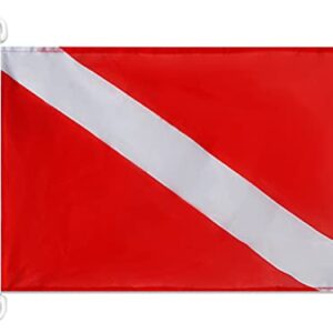 Bootflagge Tauchen 45 x 30 Cm Marine Flaggen Scuba Diving Klassische Taucherflagge aus hochwertigem Polyester