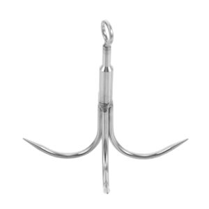 Edelstahl Enterhaken mit 4 Krallen für Yachten und Kajaks, kompackter Bootsanker für Angeln, Klettern und Outdoor-Wassersport