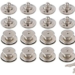 LOXX-Set mit 10 Stück Oberteilen, Stoffschrauben und Schlüssel für stabile und komfortable Stoffverbindung