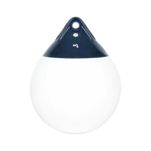 Bootsfender, Wasserboje oder Ankerboje aus PVC, rund aufblasbar, weiß