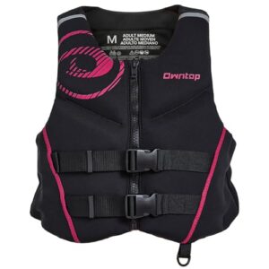 Leichte Neopren-Auftriebsweste für Erwachsene - Faltbare Schwimmhilfe mit Doppel-Sicherheitsgurten - Owntop Schwimmjacke für Bootssport, Kajakfahren, Angeln, Paddeln