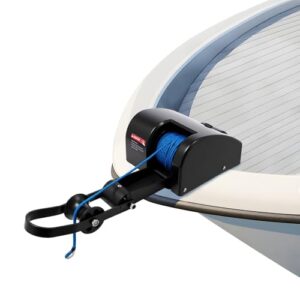 Pattrell Levi Elektrische Ankerwinde 12V, 30,5m mit Fernbedienung, Max. 35 lbs für Marine Salzwasser, Ankerwinde Seilwinde für Boots