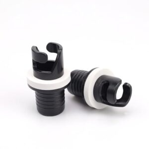 HUANR Schlauchboot Ventiladapter, Schwarz Adapter für Kajaks und Boote mit sicherer Abdichtung und wiederverwendbarem Pumpenadapter