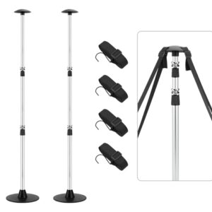 Verstellbare Stützstange für Bootsabdeckungen aus Aluminium, 3 Abschnitte, Teleskop-Abdeckung für Boot, silberner Rahmen