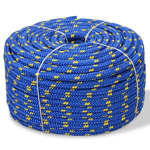 Hochwertiges Polypropylen-Bootsseil 12mm x 50m, blau, ideal für Segelboote und Yachten