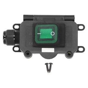 Wasserdichter Marine-Schalter mit Anschlussdose, IP68-Netzkabelschalter für den Außenbereich für Beleuchtungskörper, Wasserdichter Schalter mit Anschlussdose