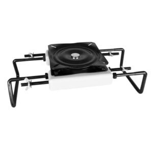 Verstellbare Bootssitzklemme für Sitzbänke, verstellbar und inklusive 360° Drehteller, Montage ohne Bohren, Klemmweite 37-51cm, Universelle Halterung für Angelboote & Kanus