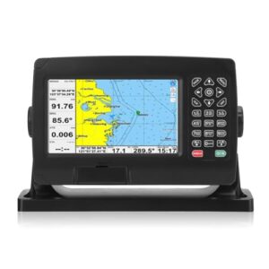 Ymiko GPS-Kartenplotter-Satellitennavigator, Marine-GPS-Navigator mit GNSS-Antenne und Dual Map System für Boote - Wasserdicht (IPX6)