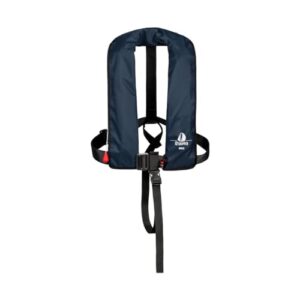 Automatik-Rettungsweste 165N mit Harness von 12skipper, Schwimmweste für Personen mit Körpergewicht zwischen 40-150kg und Brustumfang zwischen 55-140cm, hochwertige Sicherheitsausrüstung, DIN EN ISO 12402-3 (150N Klasse)