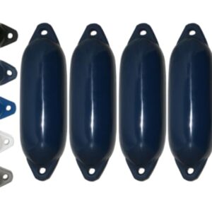 12skipper Bootsfender 4er-Set Majoni Fender Star 25 Langfender, Navy Farbe, für zuverlässige Befestigung von Booten