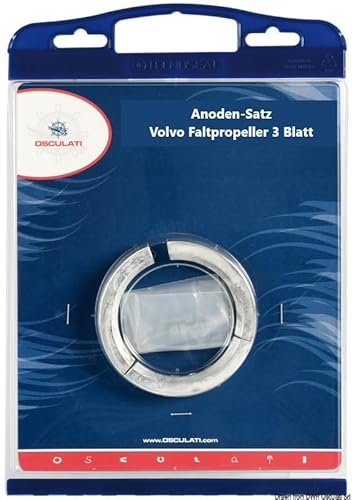 Anoden-Set für Volvo Penta 2 & 3 Blatt Faltpropeller, Zink, Aluminium und Magnesium für Korrosionsschutz in Salzwasser, Süßwasser und Bootsantrieb, langlebige Opferanode