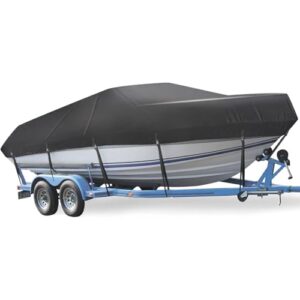 Wasserdichtes Abdeckplanen für Boote, 420D Oxford-Stoff, Allwetter-Schutz, Verstärkte Gurte gegen Wind und UV-Schutz