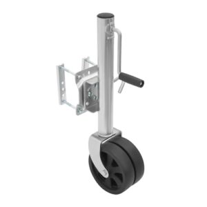 Bootsanhänger Wagenheber 907 KG / 2000 lbs Stützrad für Anhänger 8 Zoll Rad, langlebig und vor Korrosion geschützt, mit Einstellbarer Höhenbereich: 67-93 cm (Silber)
