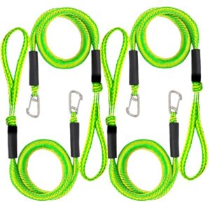 Bungee Bootsdockline mit Edelstahlclip, Festmacherseil für Jetski, Boote, Kajak und Ponton
