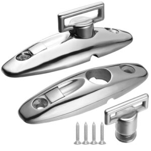 Hochwertige Edelstahl-316-Boothinge mit 360-Grad-Dreh-Schnellverlöser für Bimini-Gurte oder -Gurtband, Packung inkl. Schrauben (2 Stück)
