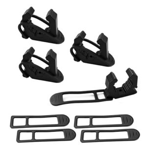 DarSeity Rutschfester Bootshakenhalter mit Gummibändern - universelle Marine-Clip-Klemmen für Paddel, Ruder, Schubstangen, Gaffs und Netze