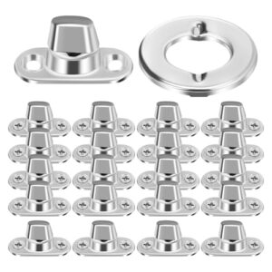 20 Sets Drehverschluss für Ovalösen, Metall Drehverschluss mit Ösen und Bolzen für Boote, Segelboote und Wohnmobile