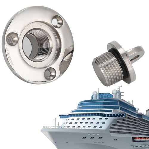 Hochwertige Garboard Ablassschraube mit Edelstahl-Gewinde und Gummi-O-Ring für Bootsschiffe, Lenzstopfen und Marine-Ablussysteme