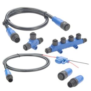NMEA 2000 Starter Kit, Marine Netzwerk Kabel, T-Stecker, Terminatoren und Stromkabel für Lowrance, Simrad, Garmin (Kit 2)