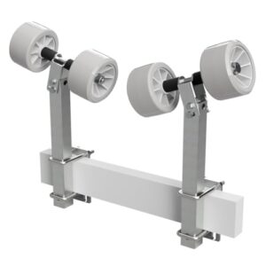 Suprod 2er Pendelrollen, Sliprollen für Bootstrailer aus TPU, Ø 120 mm, grau/grau