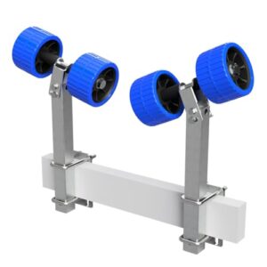 Pendelrollen für Bootstrailer, SUPROD 2x2 EVA Rollen mit blauer und schwarzer Farbe, ideal für Meerwasser geeignet und spur- und streifenfrei