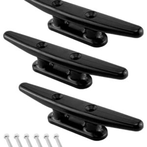 3 Stück Festmacherklampe aus hochwertigem Nylon, Klampen für Boote, Klampe Edelstahl für Boote, Nylonklampen in Schwarz, Festmacherklampe aus Nylon, Boots-Klampe Anlegeklampe