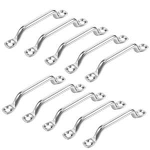 Cosswe Edelstahl Pad Eye, 10-stück Ösen Halterung Pad-Eye Fender Schraublöcher Augplatte Ösen Kayak Deck Loops für Riemenkrampen Befestigung