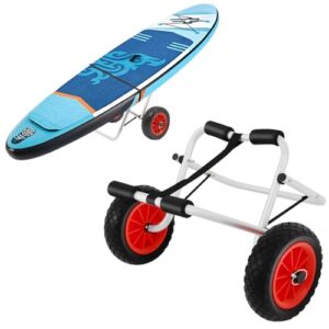 Klappbarer Transportwagen aus Aluminiumlegierung, ideal für den Transport von Booten, Kanus oder Kajaks, bis 80kg Tragfähigkeit