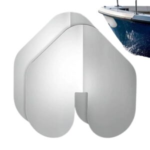 Edelstahl-Boot-Bugschutz, 9x8,75 Zoll, 2 Stück, Mit Nut, Bootstrailer-Kielschutz, Rostfrei, Langlebig, Schutzschiene für Bootsrumpf, Anhängerbeschlag, Marine-Ausstattung, Bootszubehör