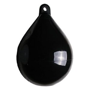 Kugelfender Fender für Boot, schwarz lackiert, 55 cm Durchmesser, robust und widerstandsfähig