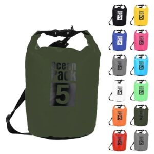 Wasserdichter Beutel, Dry Bag 5L, wasserdichte Tasche mit verstellbarem Gurt für Wassersportarten wie Schwimmen und Rafting