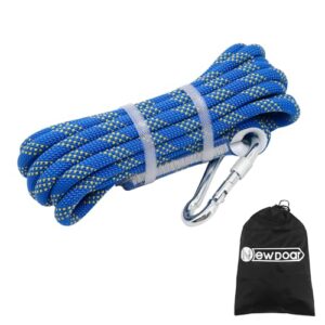 Robuster und zuverlässiger Partner für Ihr Boot - NewDoar 10 mm Marine-Schwimmseil mit Haken, geflochtene Polyester-Festmacherleine/Schlepp-Ankerleine für Boote, Yachten und PWC-Vorgespleißter Edelstahlhaken (Blau, 6M) - 10 mm Marine-Schwimmseil mit Haken