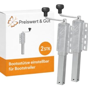 Zwei einstellbare Bootsstützen für Bootstrailer 40x40 mm mit hoher Tragkraft von bis zu 200 kg