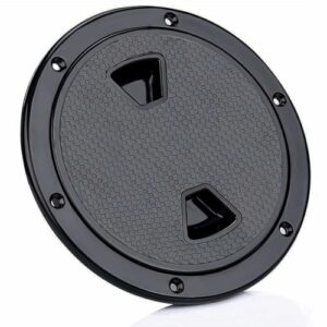 SENRISE 10,2 cm große runde Boots-Luke mit abnehmbarem Deckel für Marine, Yacht oder Boot - Schwarz, Inspektion und Wartung erleichtern