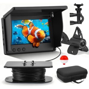Tragbarer Fishfinder mit Unterwasserkamera - 4.3 Zoll IPS Display & 30m Kabel - Weitwinkel Nachtsicht IP67 Wasserdicht - 5000mAh Akku für Meer, See, Fluss, Eisfischen