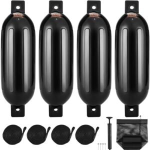 VEVOR Fender-Set 4 Aufblasbare Fenders, Bootsfender mit robustem Design und Aufblasfähigkeit für Schutz von Booten und Docks