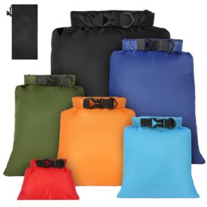 Wasserdichte Taschen, 6 Stück wasserdichte Aufbewahrungsbeutel, verschiedene Größen für Outdoor-Aktivitäten wie Driften, Schwimmen und Camping.