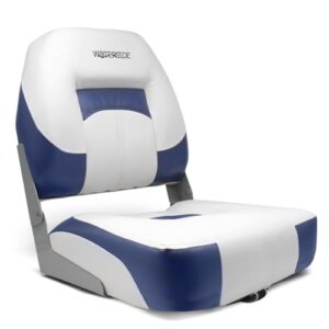 Ergonomischer Profi-Angelstuhl mit hoher Lehne und wasserabweisendem Kunstleder - ideal für Bootsgebrauch